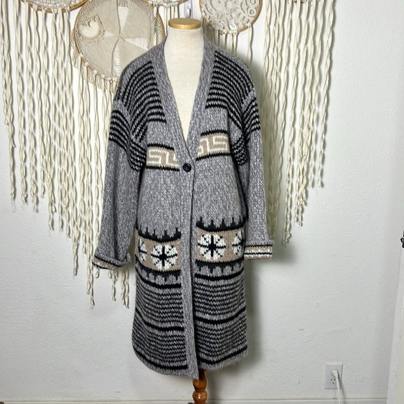 Rinascimento Maliparmi Mohair Blend Long Line Cardigan Size M - Picture 1 of 13